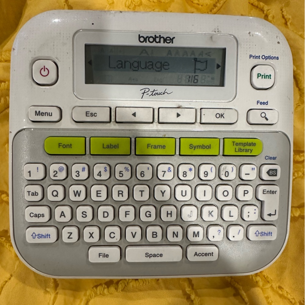Brother Label Maker with Gray and White Design